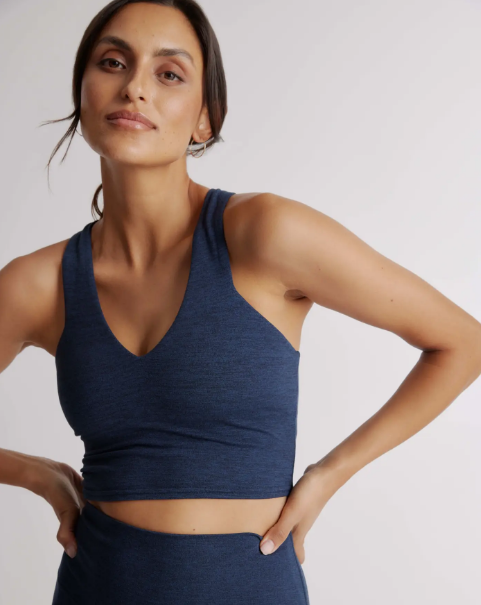 Quince V-Neck Cropped Tank Top