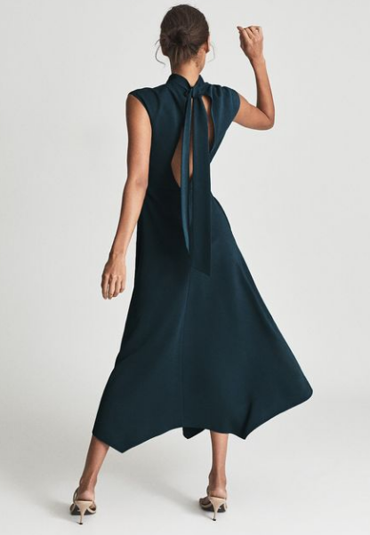 Reiss Open Back Midi Dress