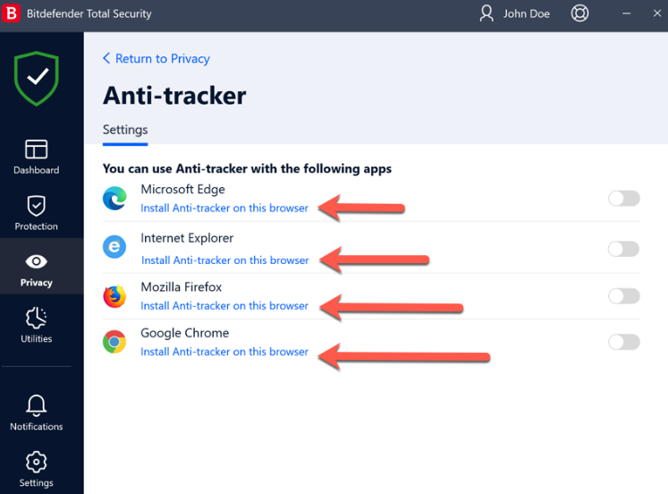 Bitdefender Anti-Tracker