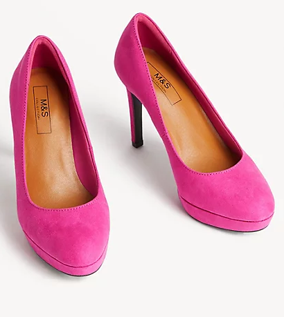 Slip-On Platform Stiletto Heel Court Shoes