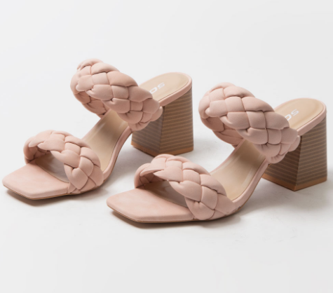 SODA Braided Women's Block Heels